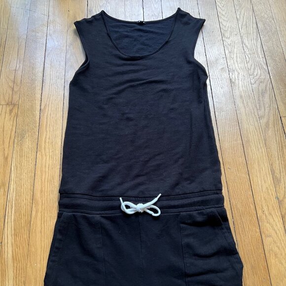 Monrow Size S Black Supersoft Sleeveless Drawstring Waist Tapered Tank Jumpsuit - Picture 3 of 13